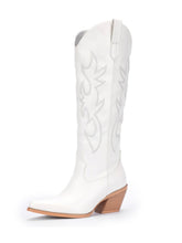 Western Cowboy Boots Embroidered Mid-Calf Boots